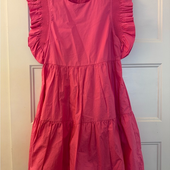 English Factory, Pink Ruffled Dress, sz xs - Picture 1 of 2